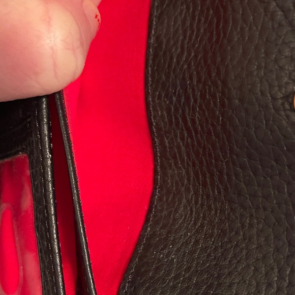 Dooney & Bourke Black Pebbled Leather Continental Wallet Clutch - Picture 9 of 12